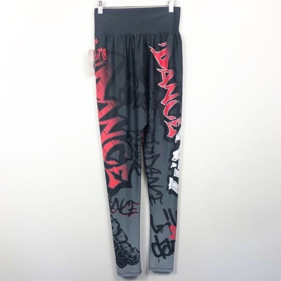 Gia Mia Hip Hop Dance Jogger Graffiti Spray Paint Pant Size Medium NWT - Picture 6 of 13
